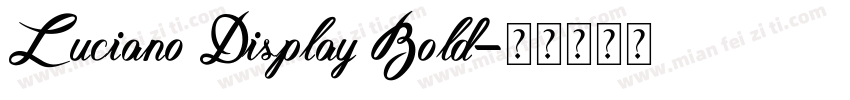 Luciano Display Bold字体转换